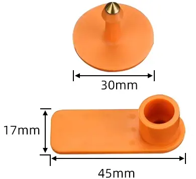 RFID sheep ear tag size reference